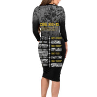 Black History Month Family Matching Long Sleeve Bodycon Dress and Hawaiian Shirt Civil Rights Movement