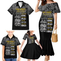 Black History Month Family Matching Mermaid Dress and Hawaiian Shirt Civil Rights Movement