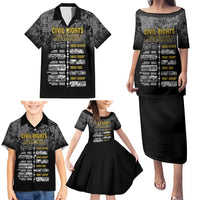 Black History Month Family Matching Puletasi and Hawaiian Shirt Civil Rights Movement