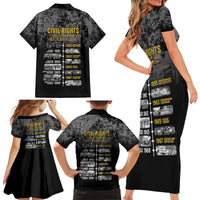 Black History Month Family Matching Short Sleeve Bodycon Dress and Hawaiian Shirt Civil Rights Movement