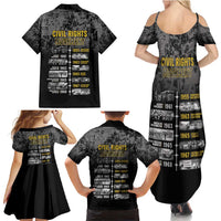 Black History Month Family Matching Summer Maxi Dress and Hawaiian Shirt Civil Rights Movement