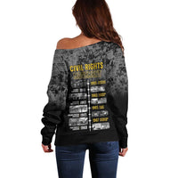 Black History Month Off Shoulder Sweater Civil Rights Movement