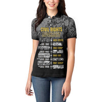 Black History Month Women Polo Shirt Civil Rights Movement