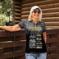 Black History Month Women Polo Shirt Civil Rights Movement