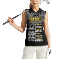 Black History Month Women Sleeveless Polo Shirt Civil Rights Movement