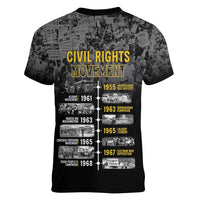 Black History Month Women V-Neck T-Shirt Civil Rights Movement