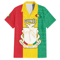 Personalised Guinea Family Matching Off The Shoulder Long Sleeve Dress and Hawaiian Shirt Coat Of Arms Flag Style
