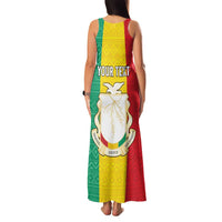 Personalised Guinea Family Matching Tank Maxi Dress and Hawaiian Shirt Coat Of Arms Flag Style