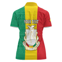 Personalised Guinea Women Polo Shirt Coat Of Arms Flag Style