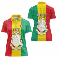 Personalised Guinea Women Polo Shirt Coat Of Arms Flag Style