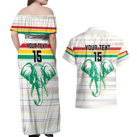 Custom Guinea Football Couples Matching Off Shoulder Maxi Dress and Hawaiian Shirt Go Champions