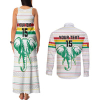 Custom Guinea Football Couples Matching Tank Maxi Dress and Long Sleeve Button Shirt Go Champions