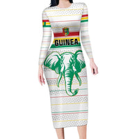 Custom Guinea Football Family Matching Long Sleeve Bodycon Dress and Hawaiian Shirt Go Champions