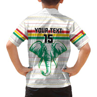 Custom Guinea Football Family Matching Off The Shoulder Long Sleeve Dress and Hawaiian Shirt Go Champions