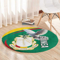 Guinea-Conakry Round Carpet Coat Of Arms With Pigeon