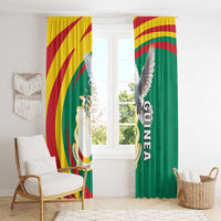 Guinea-Conakry Window Curtain Coat Of Arms With Pigeon