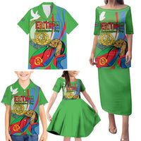 Eritrea Independence Day Family Matching Puletasi and Hawaiian Shirt 24th May