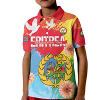 Personalised Eritrea Independence Day Kid Polo Shirt Grunge Style