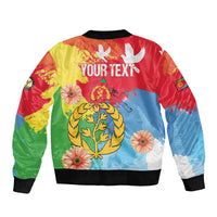 Personalised Eritrea Independence Day Sleeve Zip Bomber Jacket Grunge Style