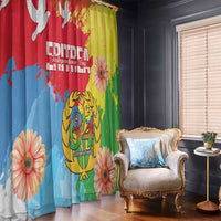 Personalised Eritrea Independence Day Window Curtain Grunge Style