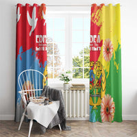 Personalised Eritrea Independence Day Window Curtain Grunge Style