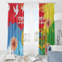 Personalised Eritrea Independence Day Window Curtain Grunge Style