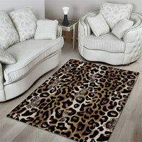 African Leopard Skin Pattern Area Rug
