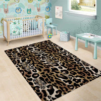 African Leopard Skin Pattern Area Rug