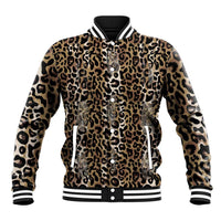 African Leopard Skin Pattern Baseball Jacket