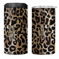 African Leopard Skin Pattern 4 in 1 Can Cooler Tumbler