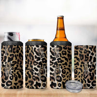 African Leopard Skin Pattern 4 in 1 Can Cooler Tumbler