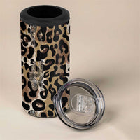 African Leopard Skin Pattern 4 in 1 Can Cooler Tumbler