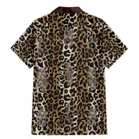 African Leopard Skin Pattern Family Matching Mermaid Dress and Hawaiian Shirt