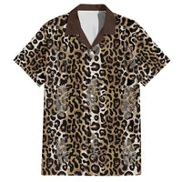 African Leopard Skin Pattern Family Matching Puletasi and Hawaiian Shirt