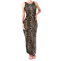 African Leopard Skin Pattern Family Matching Tank Maxi Dress and Hawaiian Shirt