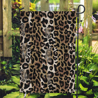 African Leopard Skin Pattern Garden Flag