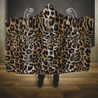 African Leopard Skin Pattern Hooded Blanket