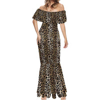 African Leopard Skin Pattern Mermaid Dress