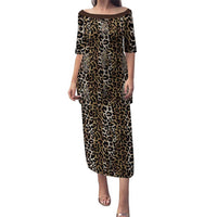 African Leopard Skin Pattern Puletasi