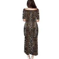 African Leopard Skin Pattern Puletasi