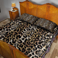 African Leopard Skin Pattern Quilt Bed Set