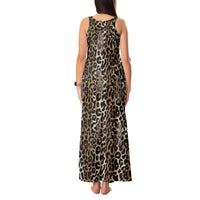 African Leopard Skin Pattern Tank Maxi Dress
