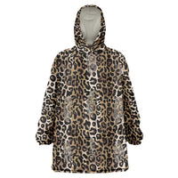 African Leopard Skin Pattern Wearable Blanket Hoodie