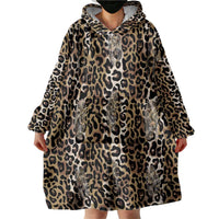 African Leopard Skin Pattern Wearable Blanket Hoodie