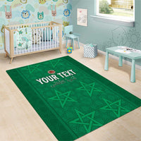 Custom Morocco Football Area Rug Sir Sir Sir