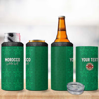 Custom Morocco Football 4 in 1 Can Cooler Tumbler Sir Sir Sir
