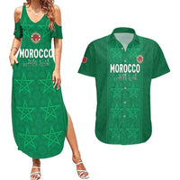 Custom Morocco Football Couples Matching Summer Maxi Dress and Hawaiian Shirt Sir Sir Sir