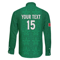 Custom Morocco Football Family Matching Off The Shoulder Long Sleeve Dress and Hawaiian Shirt Sir Sir Sir