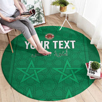 Custom Morocco Football Round Carpet Sir Sir Sir