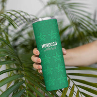 Custom Morocco Football Skinny Tumbler Sir Sir Sir